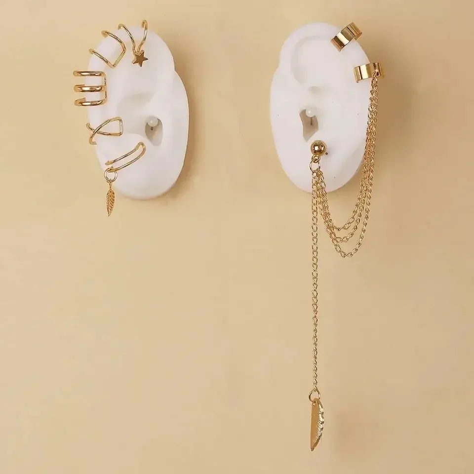 Set x7 Ear Cuff Lenna Dorados REF: B30