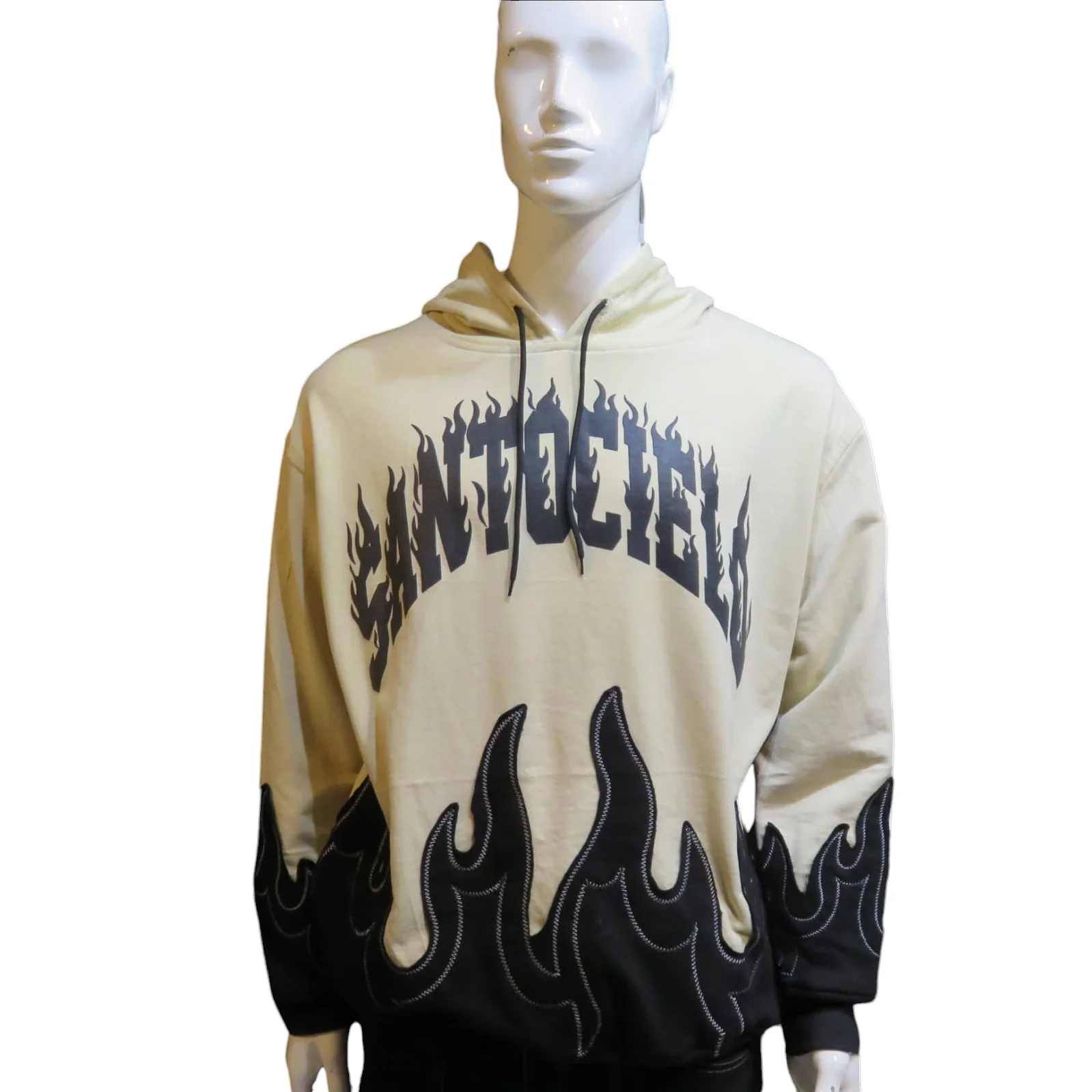 Sudadera de flama beige