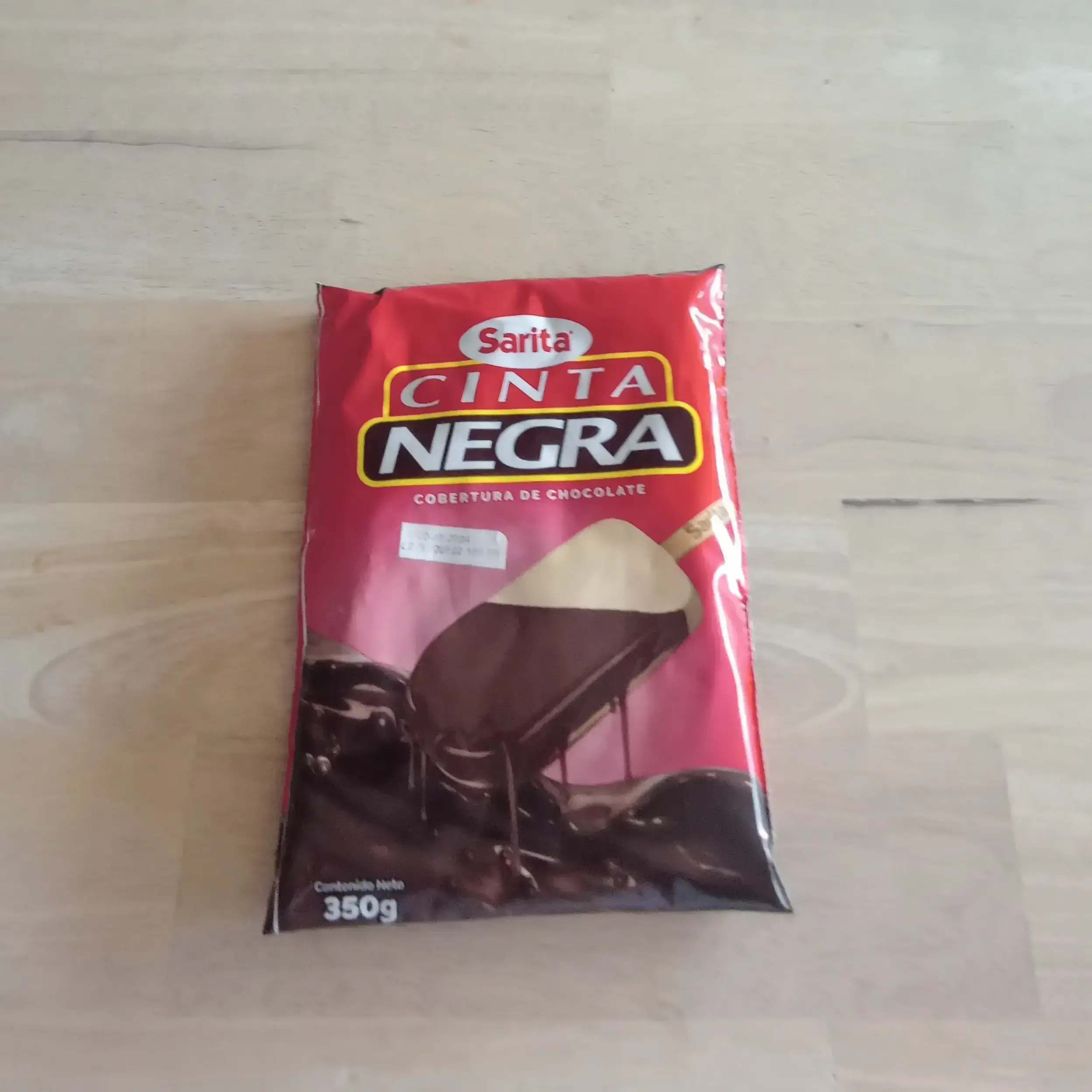 Cinta negra cobertura de chocolate 350 g
