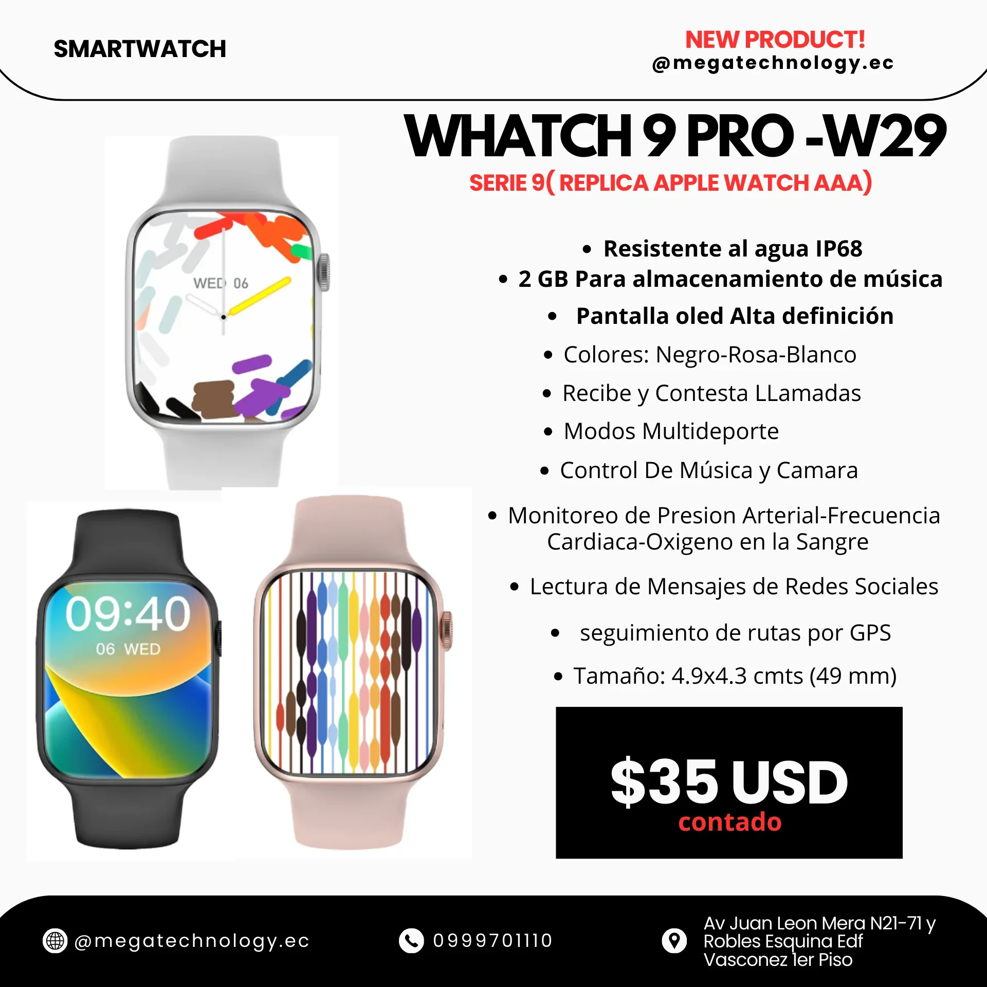 SMARTWATCH W29 PRO 3