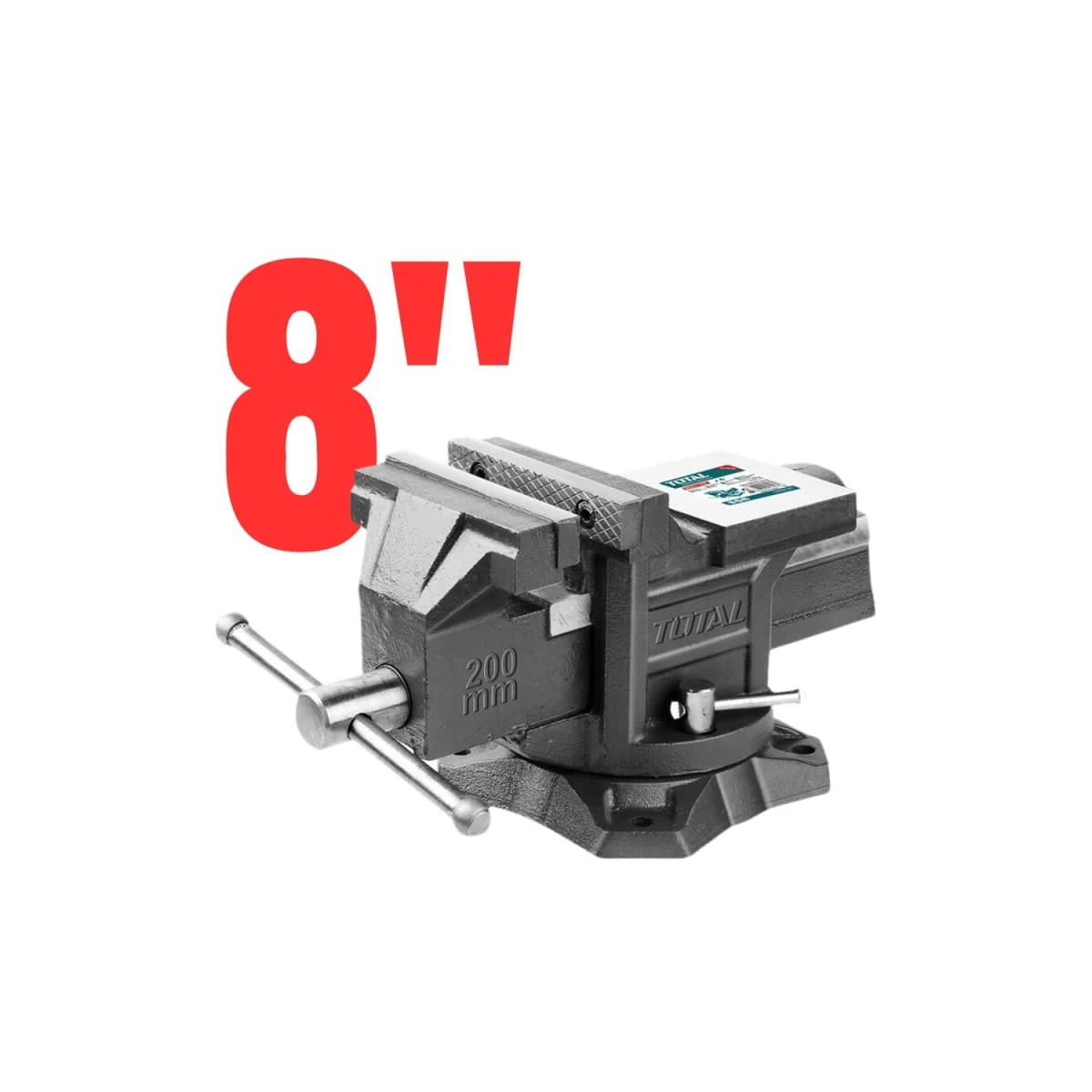 Tornillo de banco 8" giratorio industrial total 3