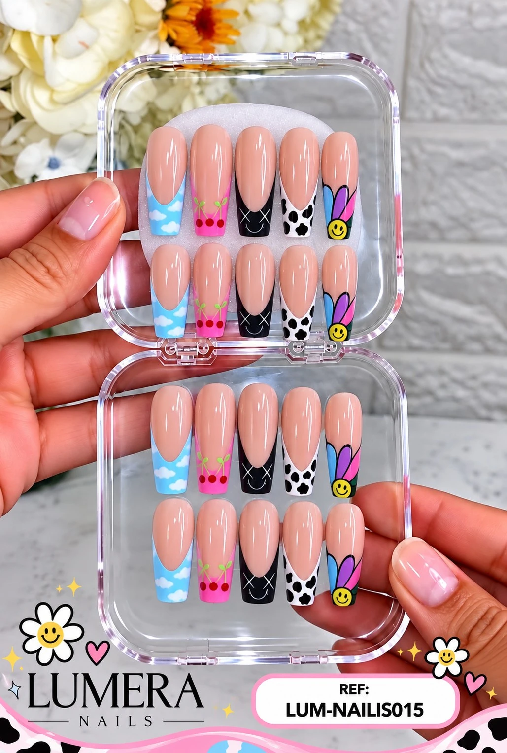 lumera caja de uñas press on referencia lum-nails-015