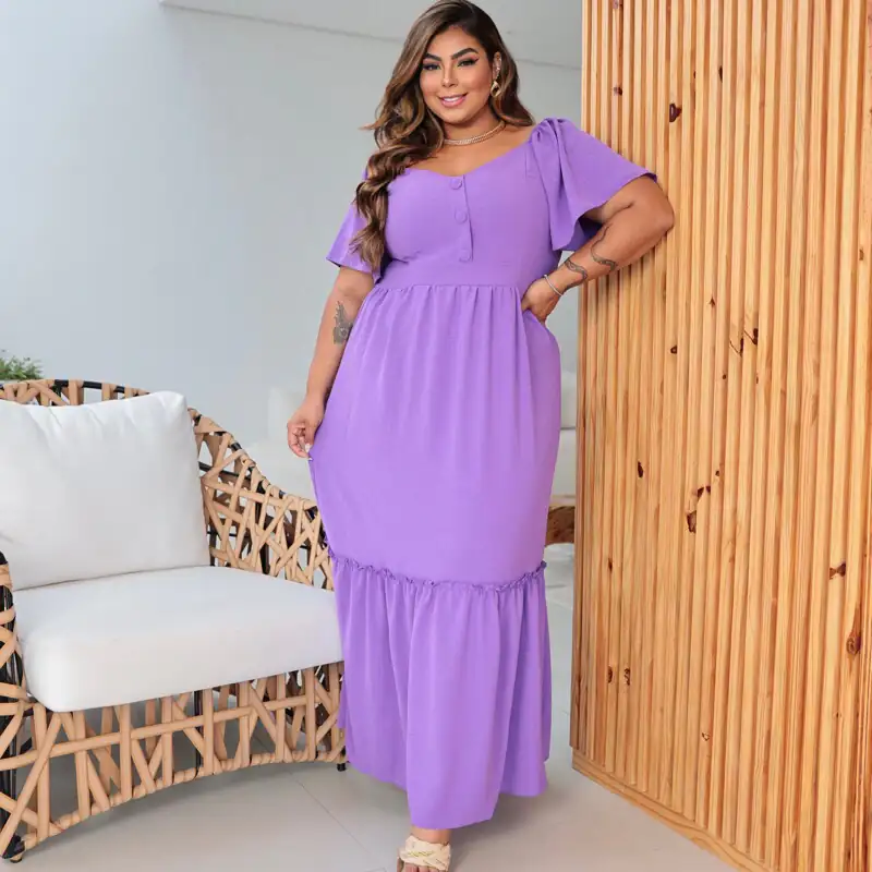 Vestido Longo Plus Size 