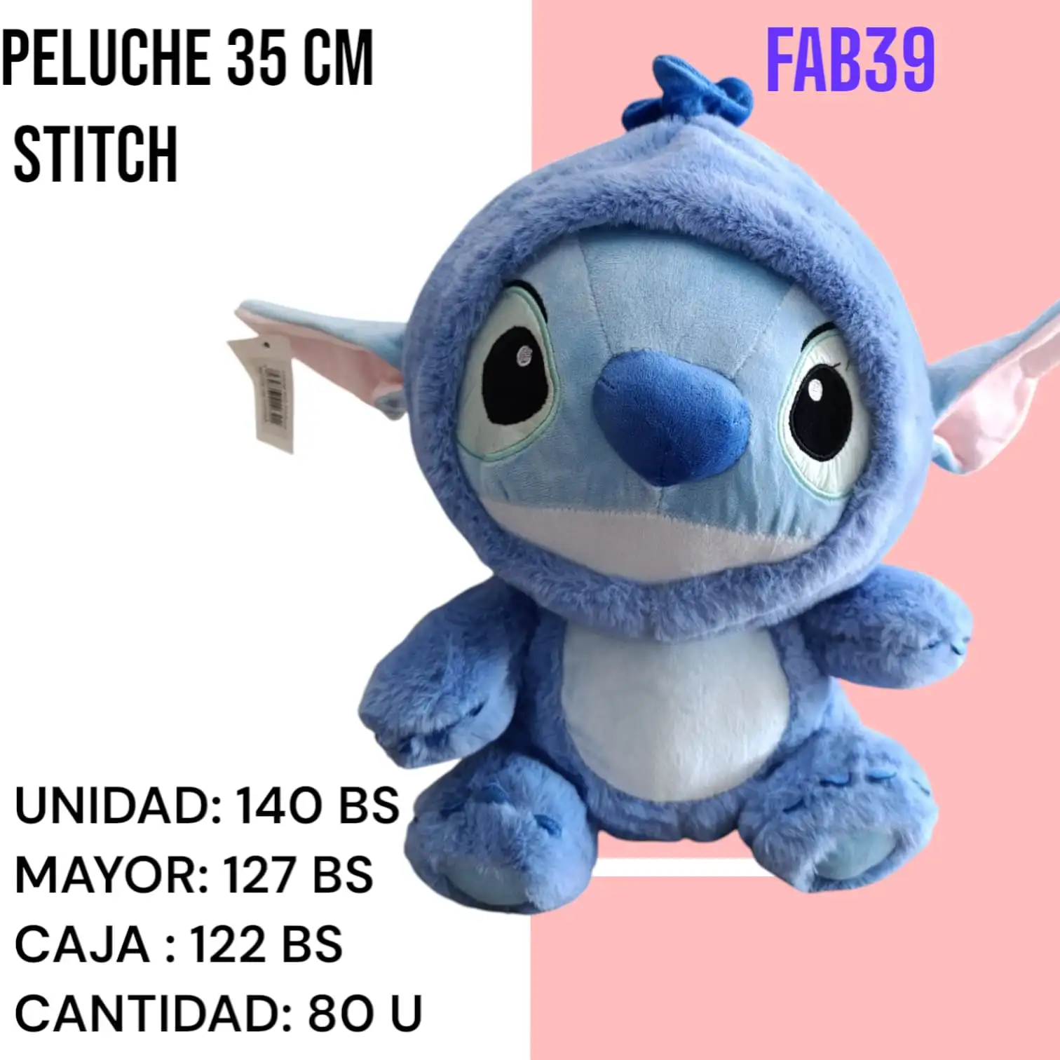 PELUCHE STITCH 35 CM FAB39