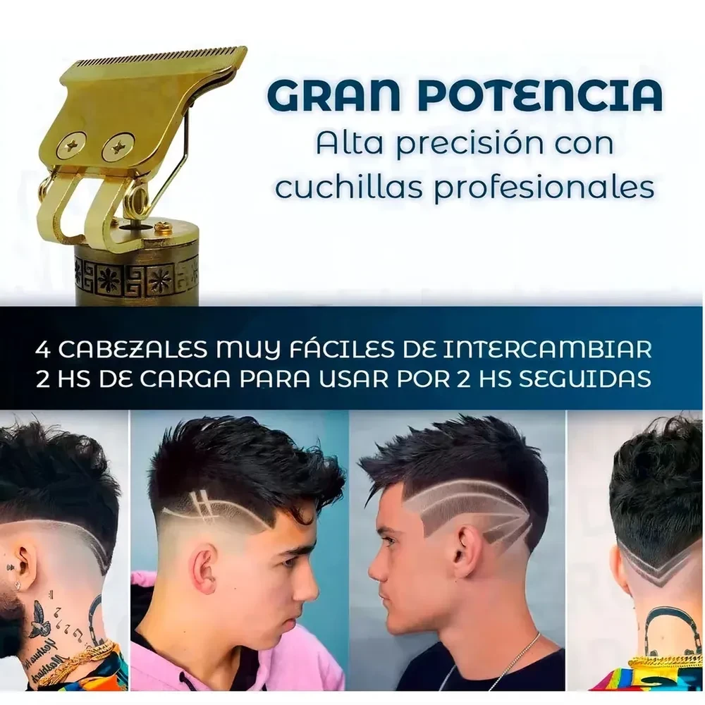 Trimmer Suono Corta Patilla Barba Pelo Vintage  4