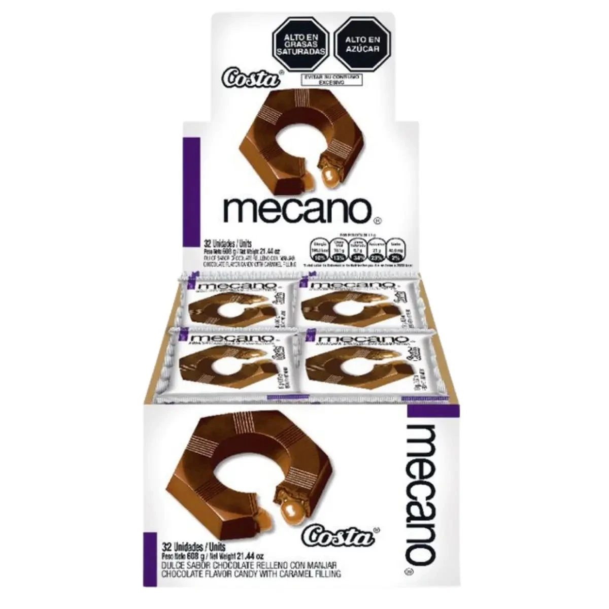 MECANO  CON RELLENOS DE MANJAR X 32
