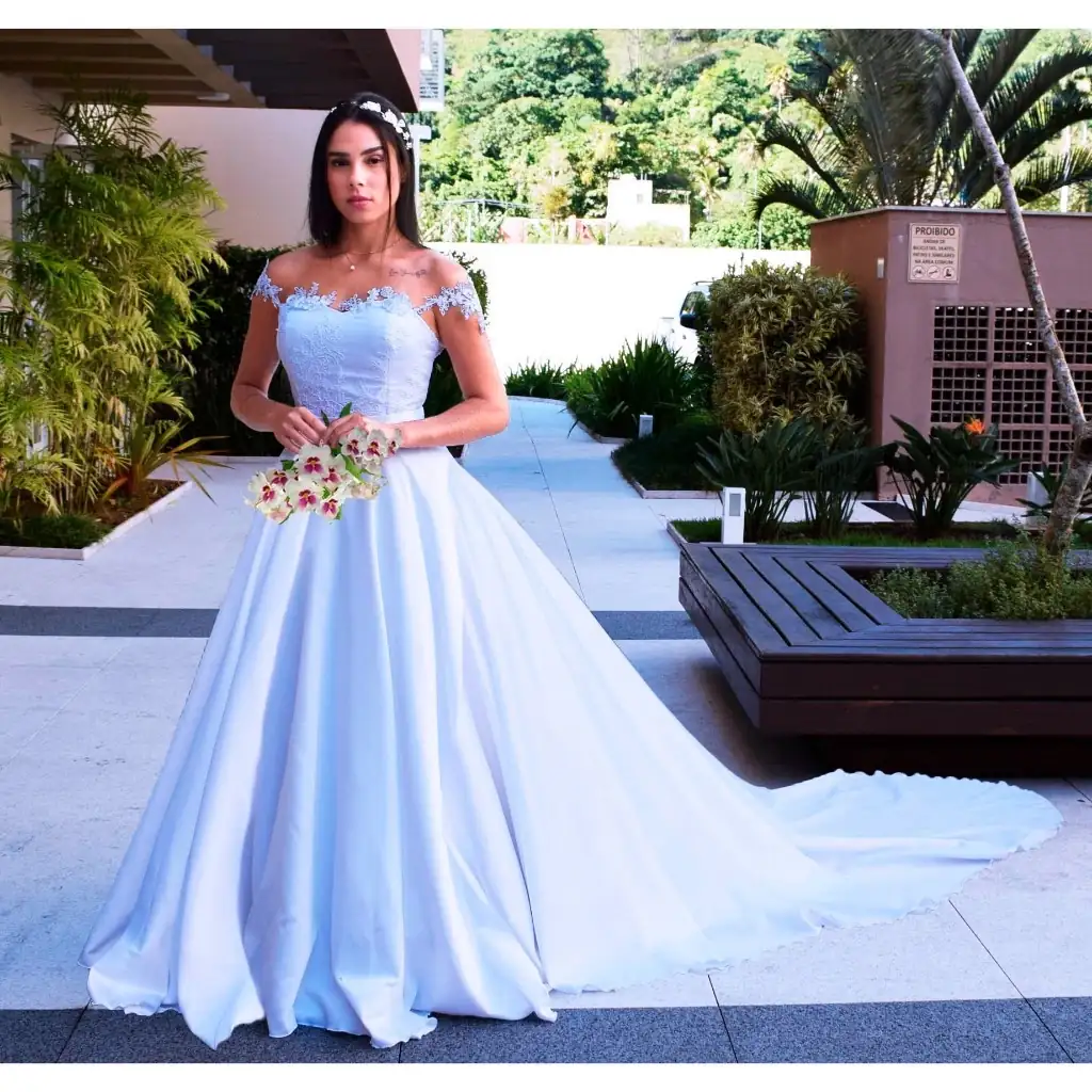 Vestido de noiva com calda