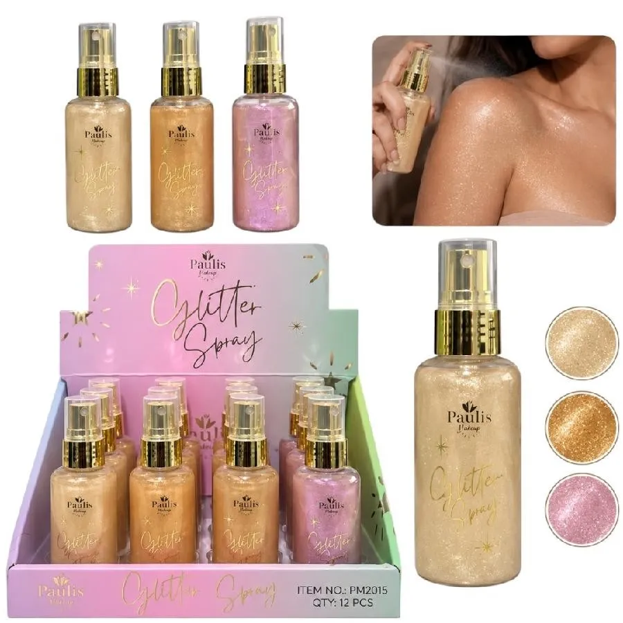 shimmer spray glitter tonos surtidos 60ml paulis