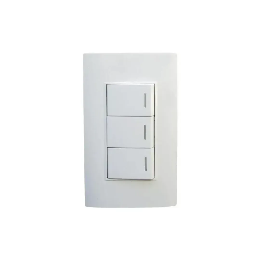 Interruptor De Luz Triple Suiche Switch Conmutable