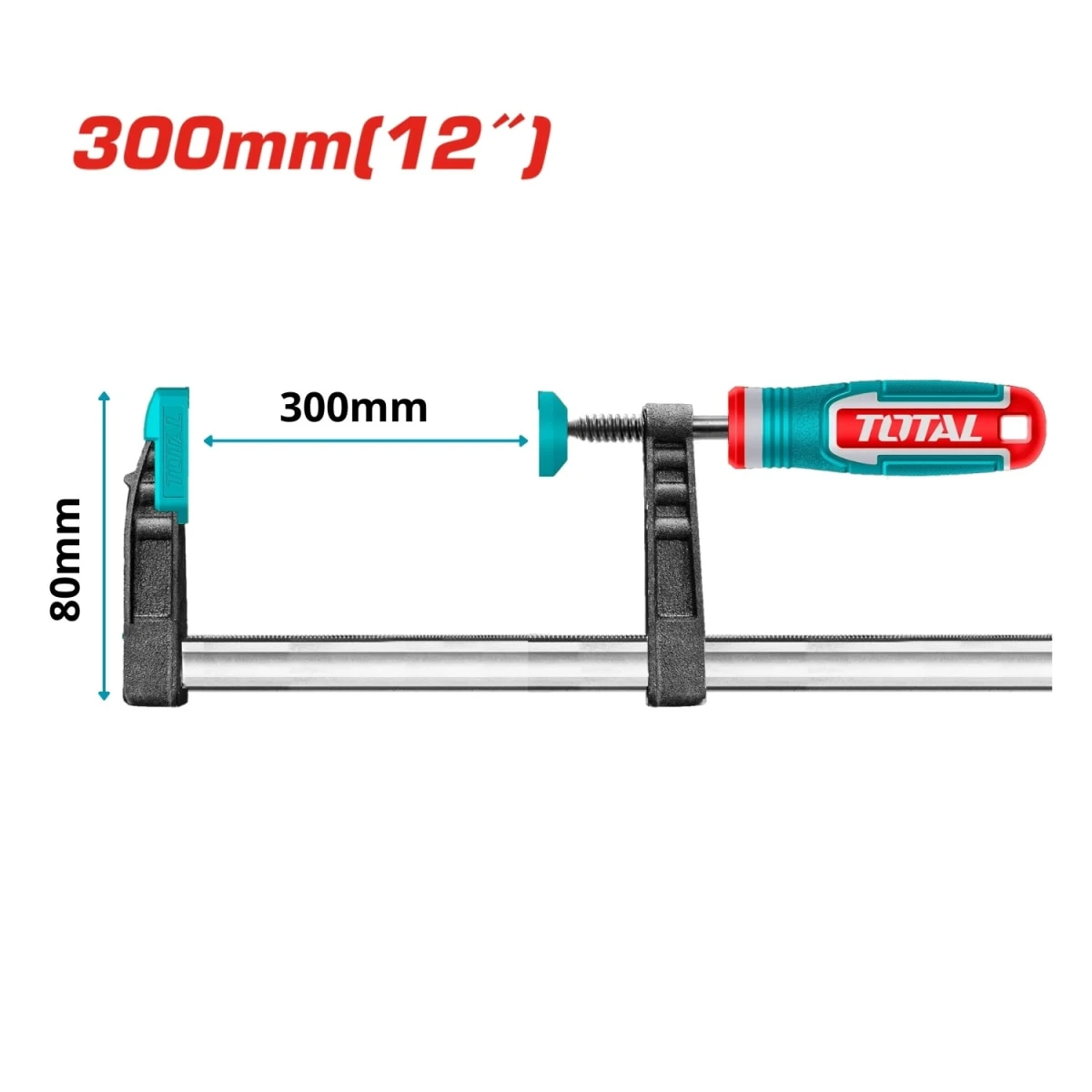 Prensa sargento tipo f 80×300mm total