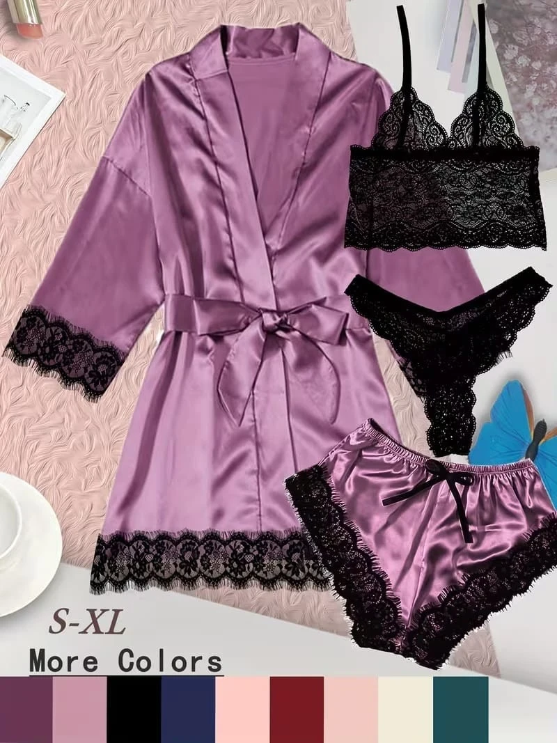 SET DE PIJAMAS DE SATÍN  4