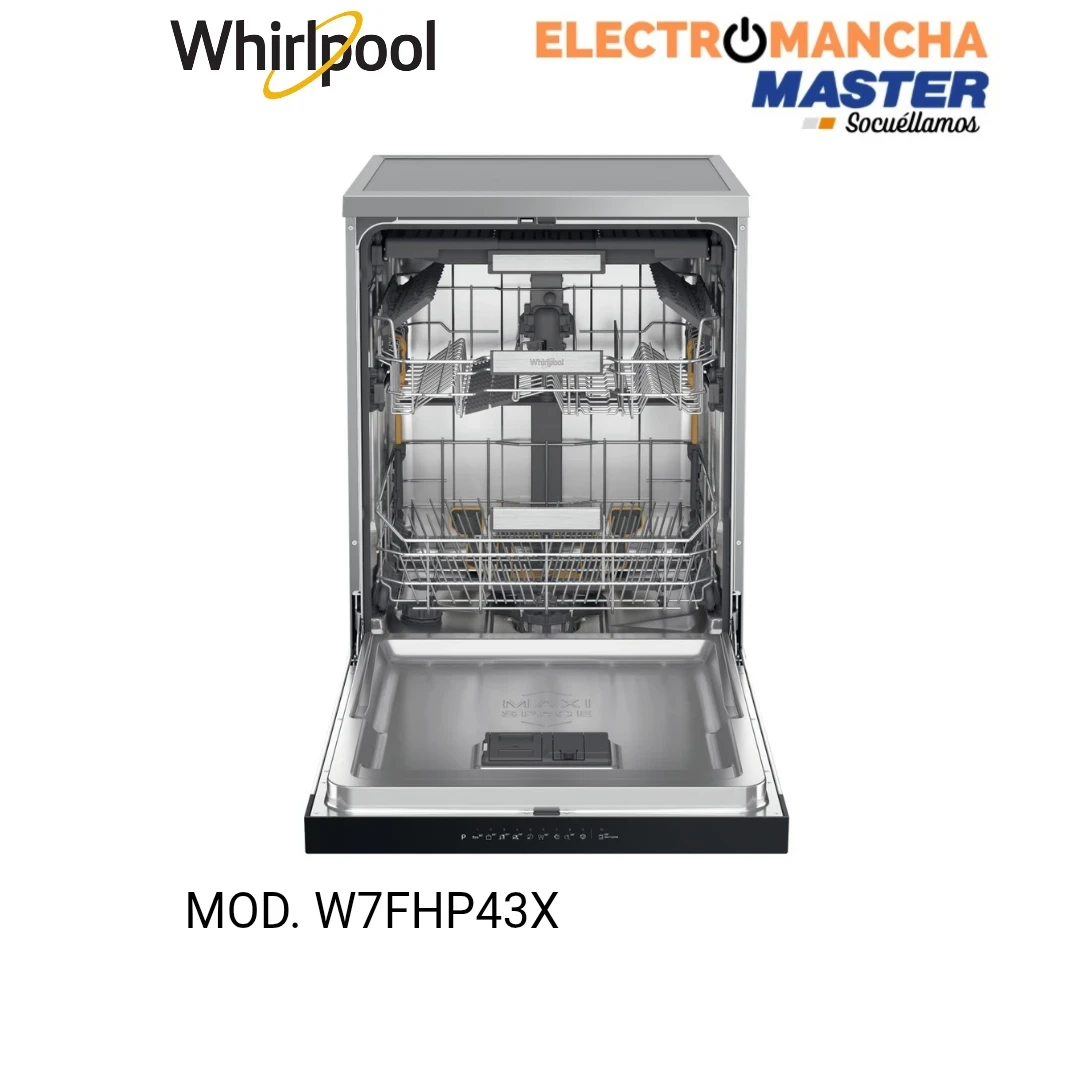 LAVAVAJILLAS WHIRLPOOL W7FHP43X INOX 3 BANDEJA CLASE C 3