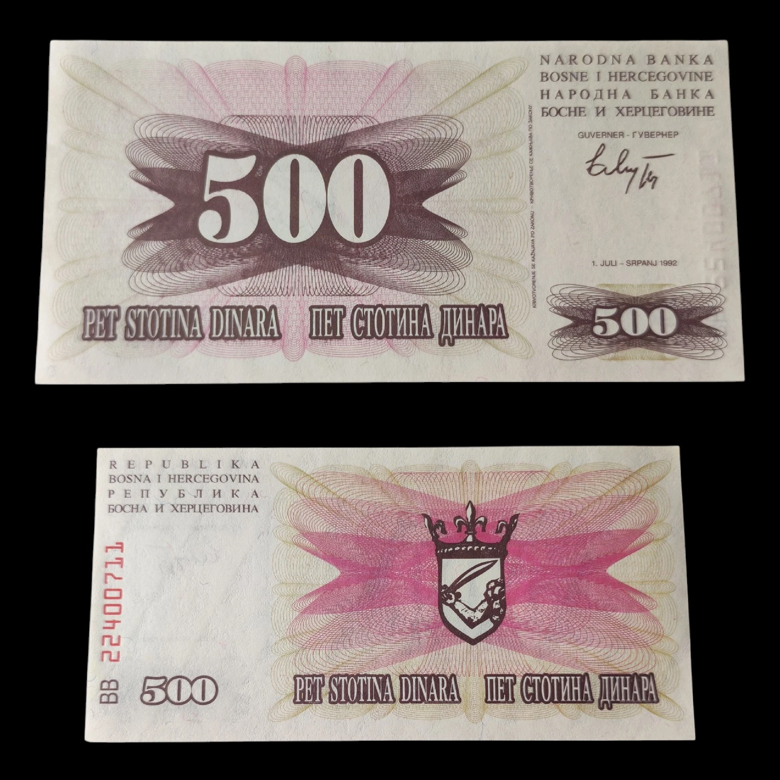 ° Bosnia Herzegovina 500 Dinares UNC 