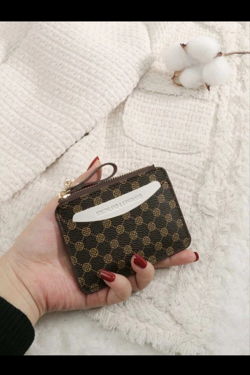 Monedero Tarjetero Southland Ultra-Slim– Diseño Minimalista en Poliuretano con Cierre Dorado. 2