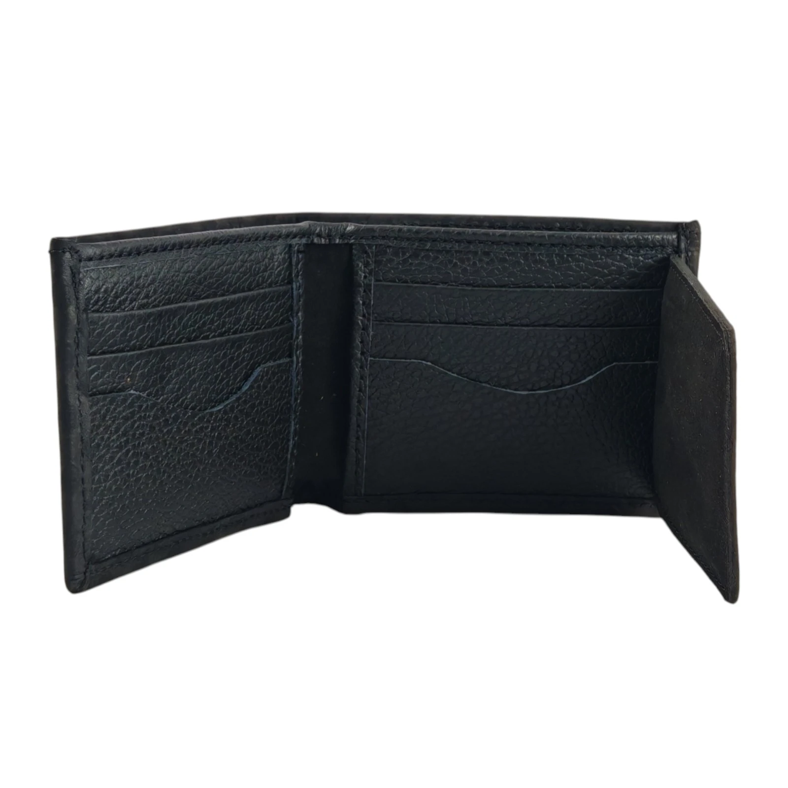 Billetera de Cuero Clásica Bifold AXEL - Negro Texturizado 4