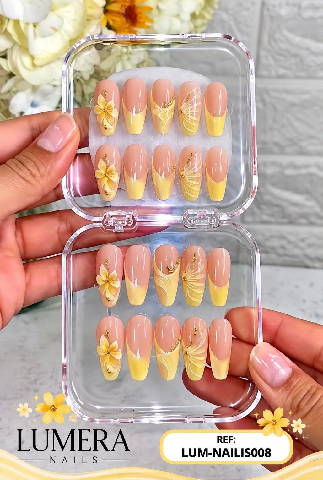 lumera caja de uñas press on referencia lum-nails-008