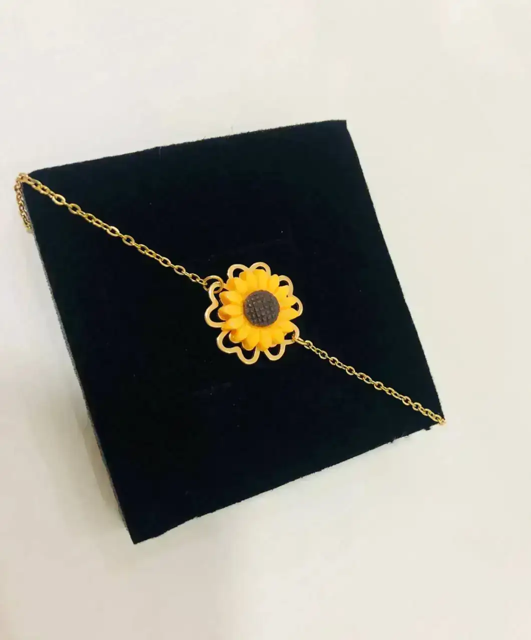 Pulsera de girasol de acero 