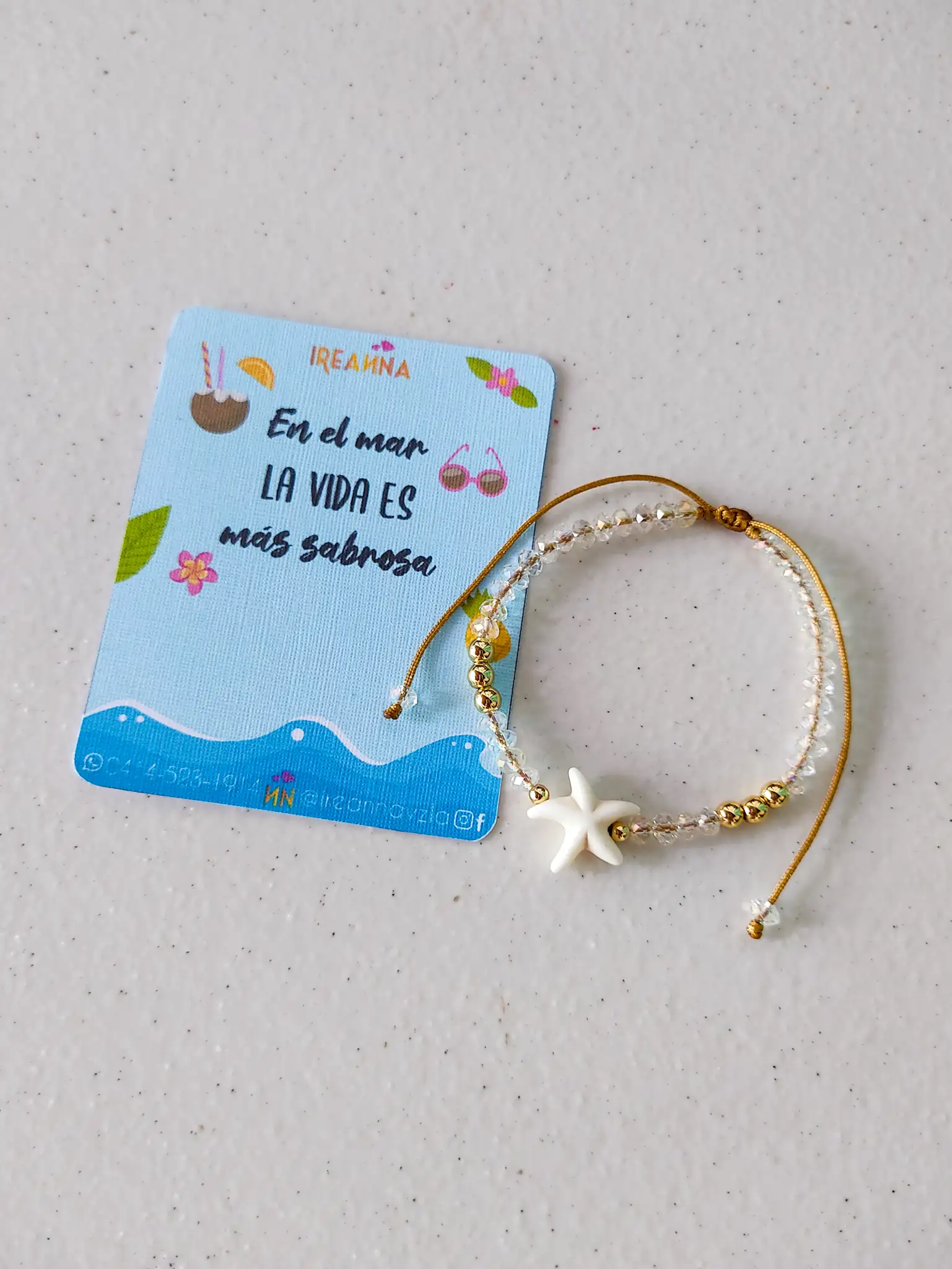 Pulsera cristal estrella de mar  2