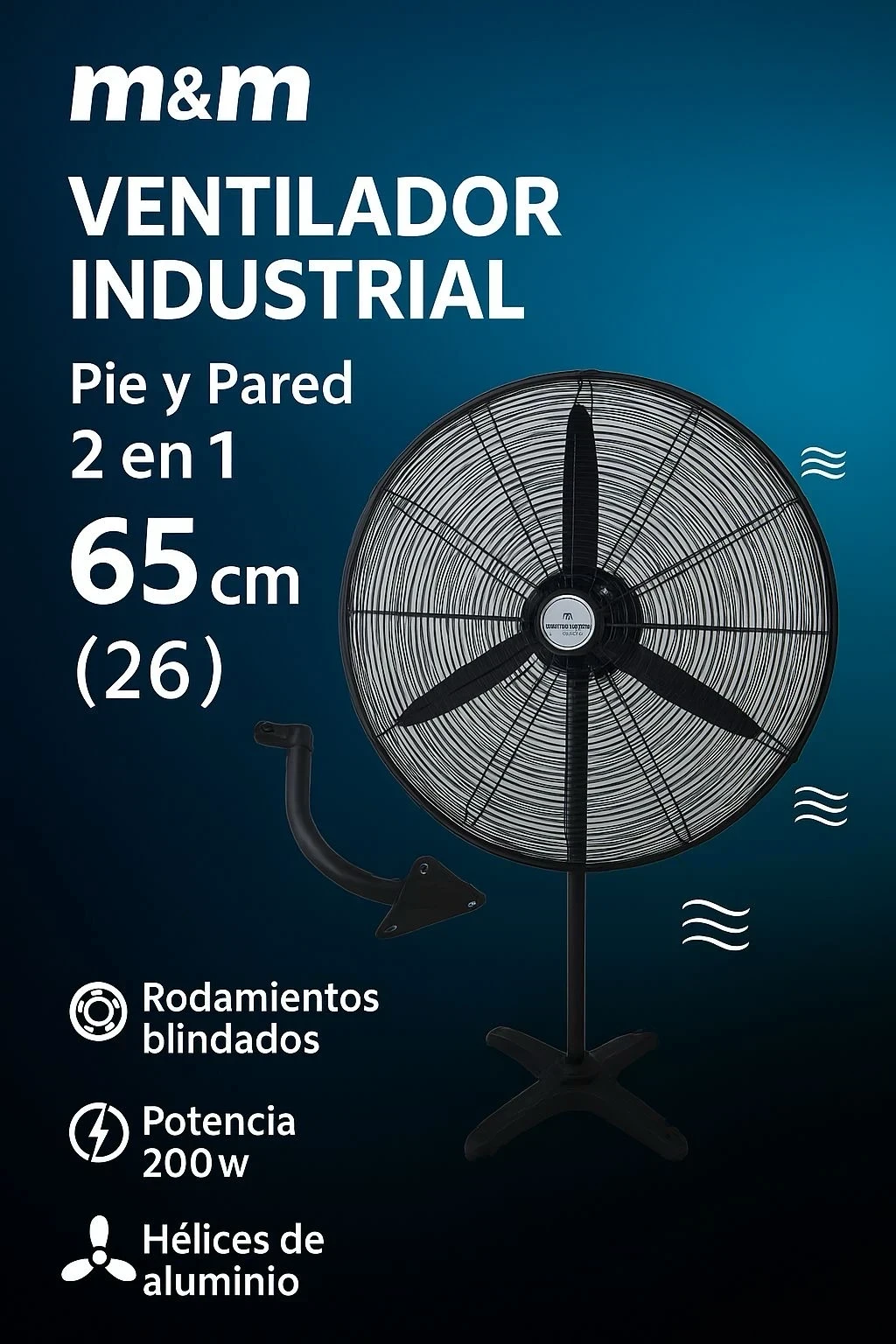 VENTILADOR INDUSTRIAL 26” PULGADAS