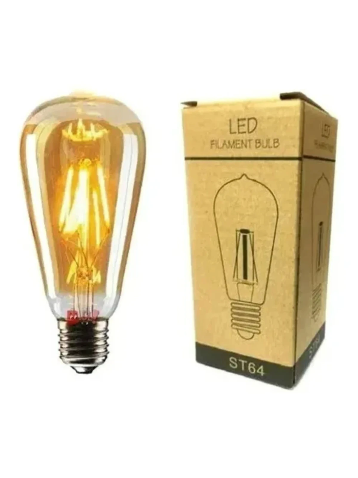 Ampolletas 4W Led Set X10 Vintage Calida E27 Navidad  2