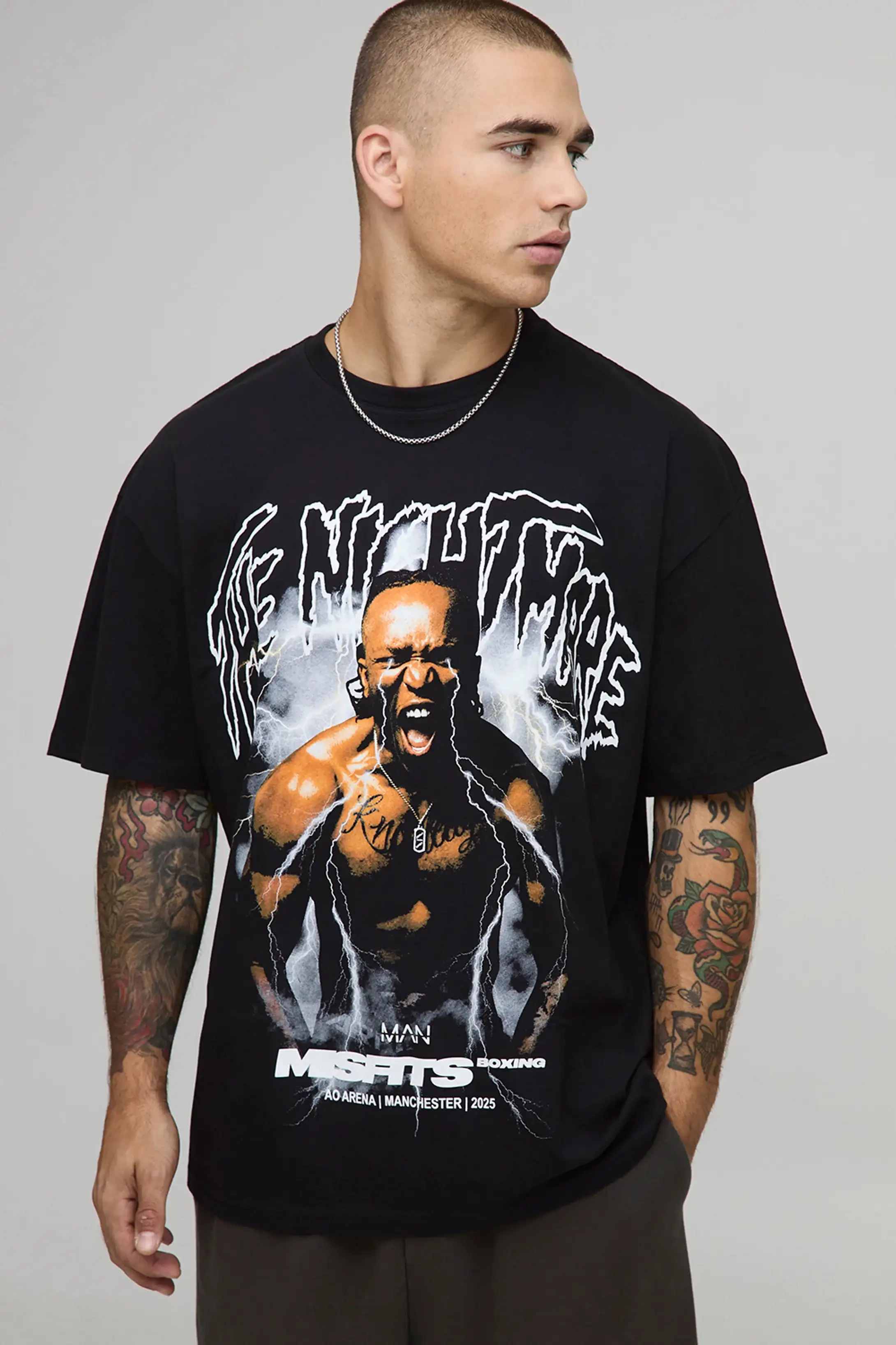 Black Oversized  T-Shirt- Size L/Xl