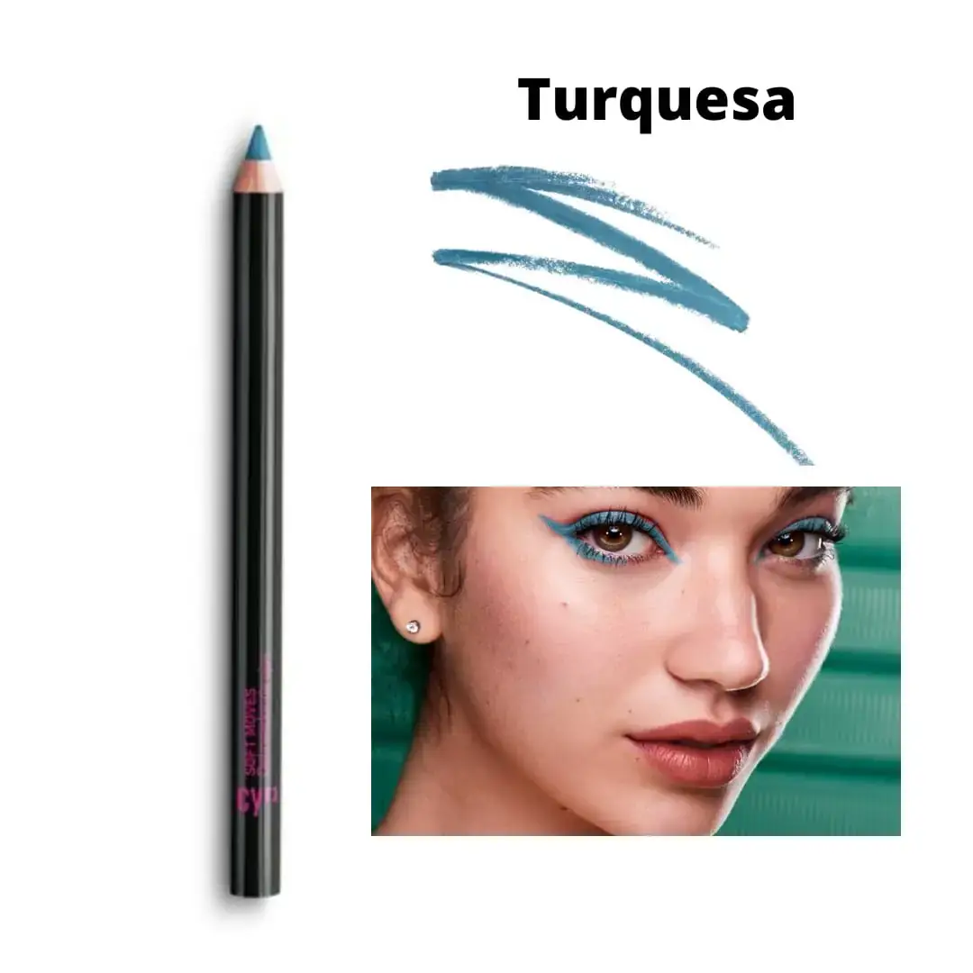 Lapiz Delineador Soft Moves tono Turquesa Cyzone 