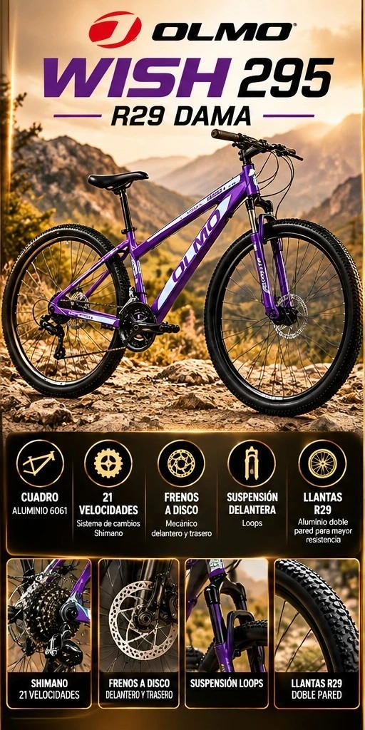 OLMO WISH 295 R29 DAMA VIOLETA *CONSULTAR DISPONIBILIDAD CON EL VENDEDOR*
