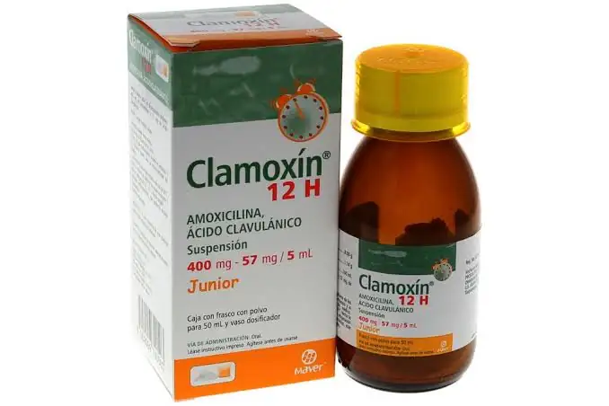 Clamoxin 12 H Junior 400 mg (Amoxicilina/Ácido Clavulánico) 