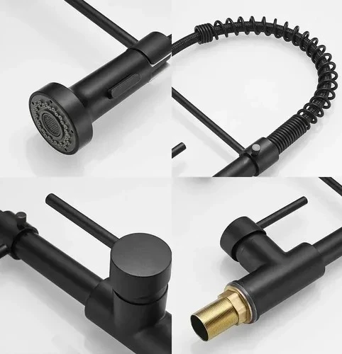 Canilla monocomando extensible negro N06 7