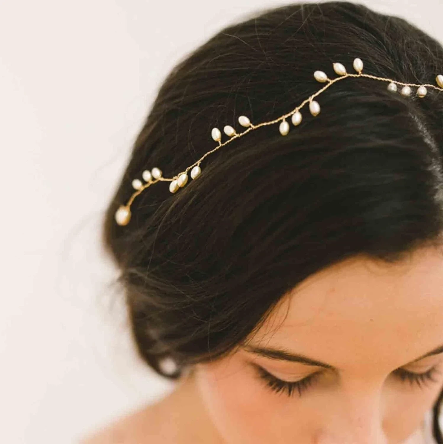 TIARA DE PERLAS ELEGANTES 