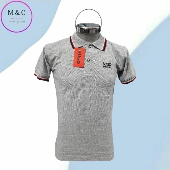 Playera Polo Talla Ch diseño en cuello y mangas  2