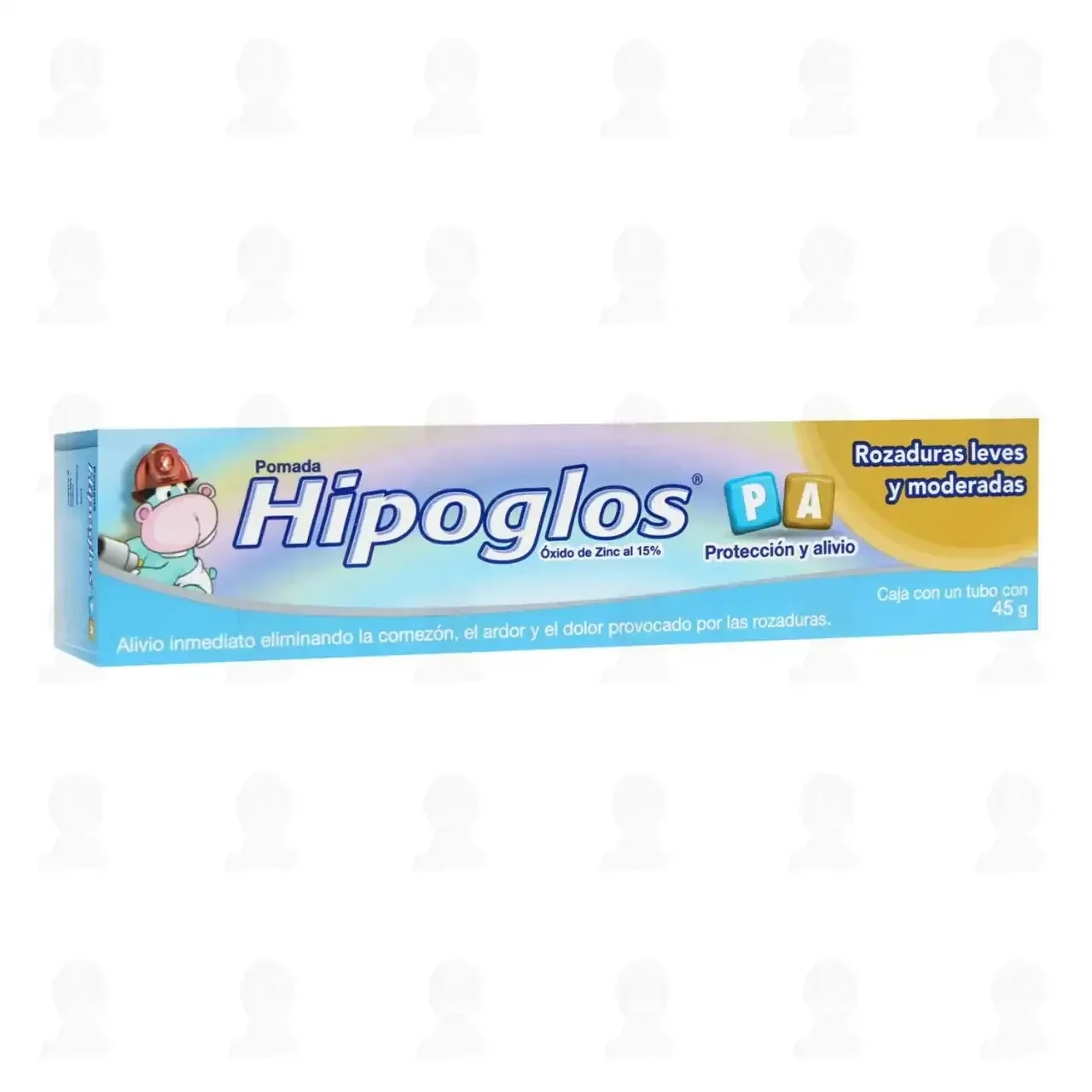 Hipoglos PA Pomada, 45 gr (Óxido de zinc) 