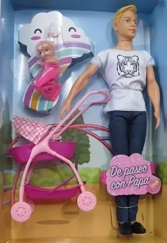 MUÑECO POPPI MEN CON BEBE 2