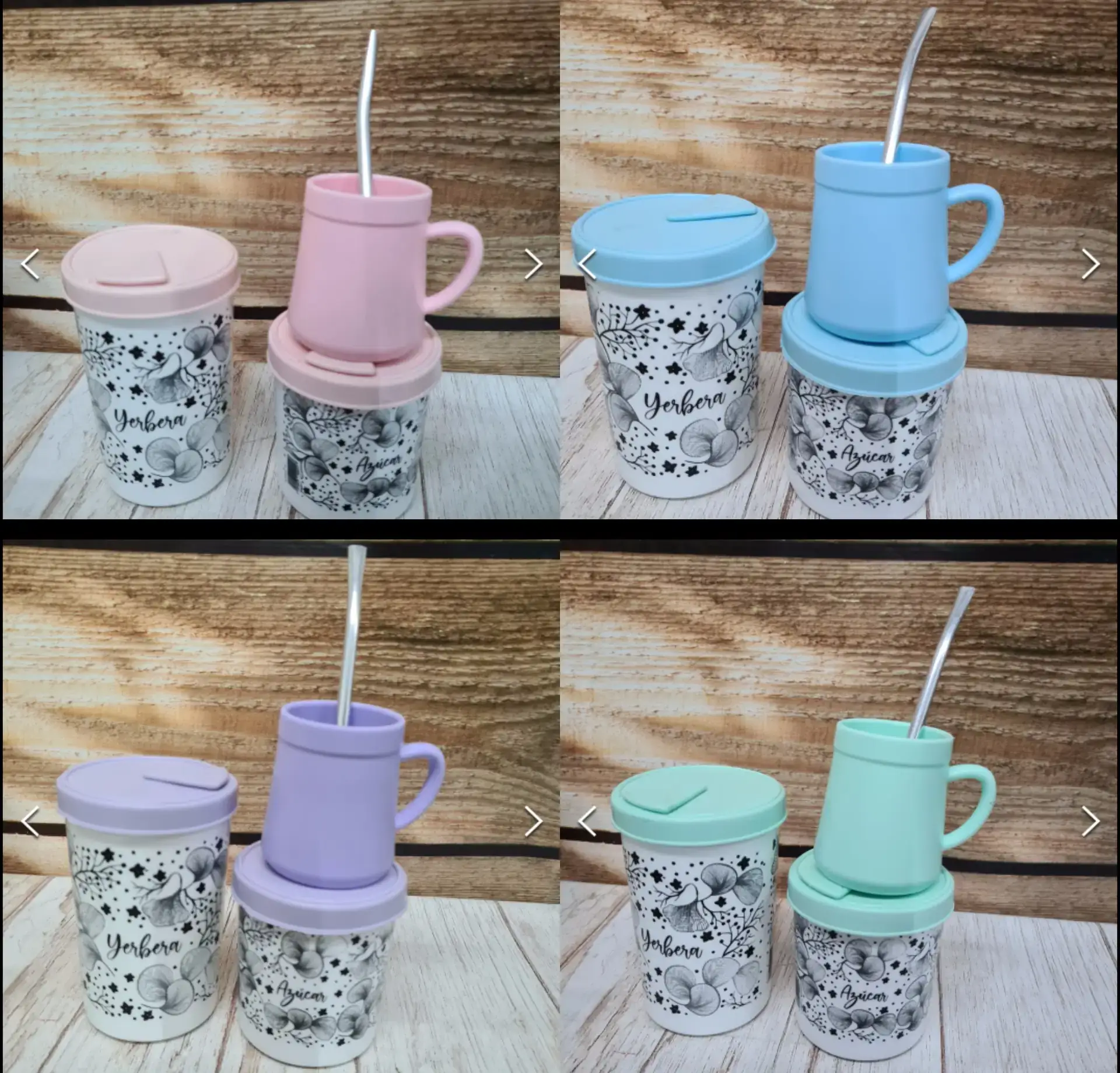 Set Matero "Deco" con mate y bombilla