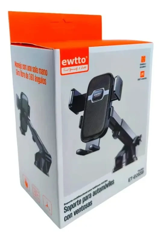 Soporte Móvil Coche EWTTO ET-E0559 | Rotación 360° | Electrónica Joma 2