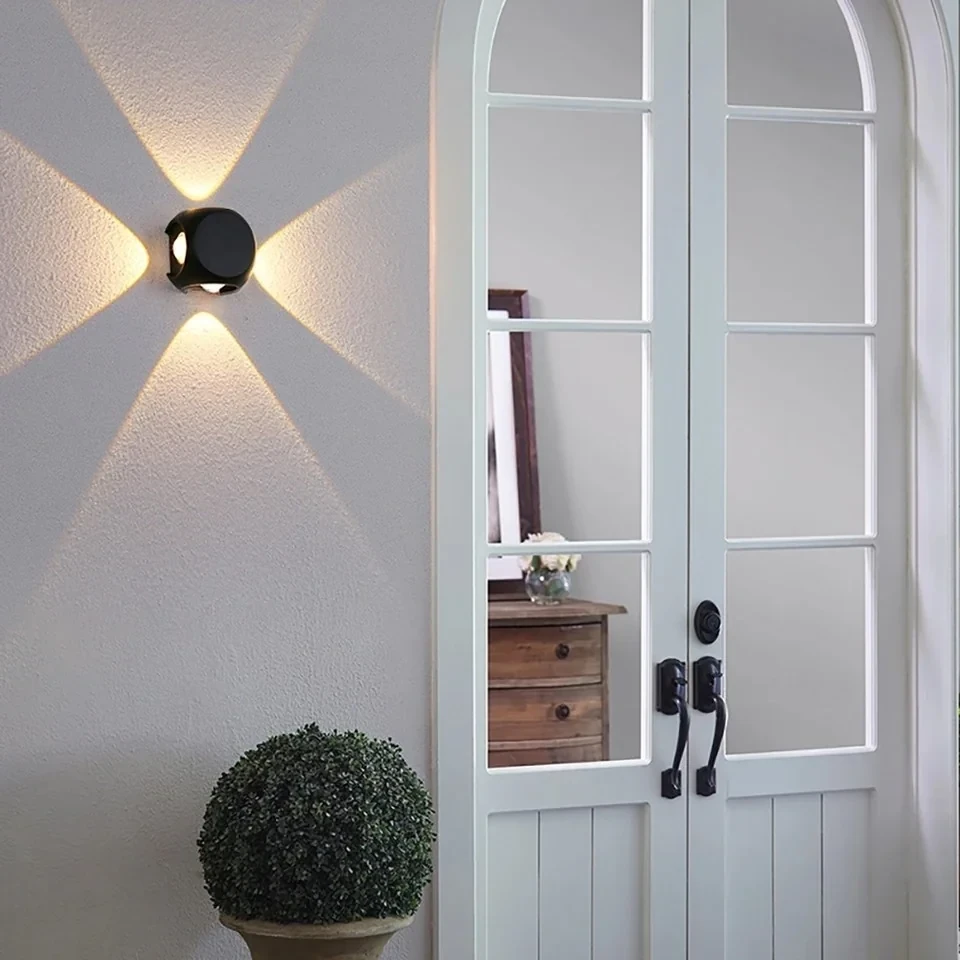 APLIQUE PARED LED REDONDO NEGRO 4W 5