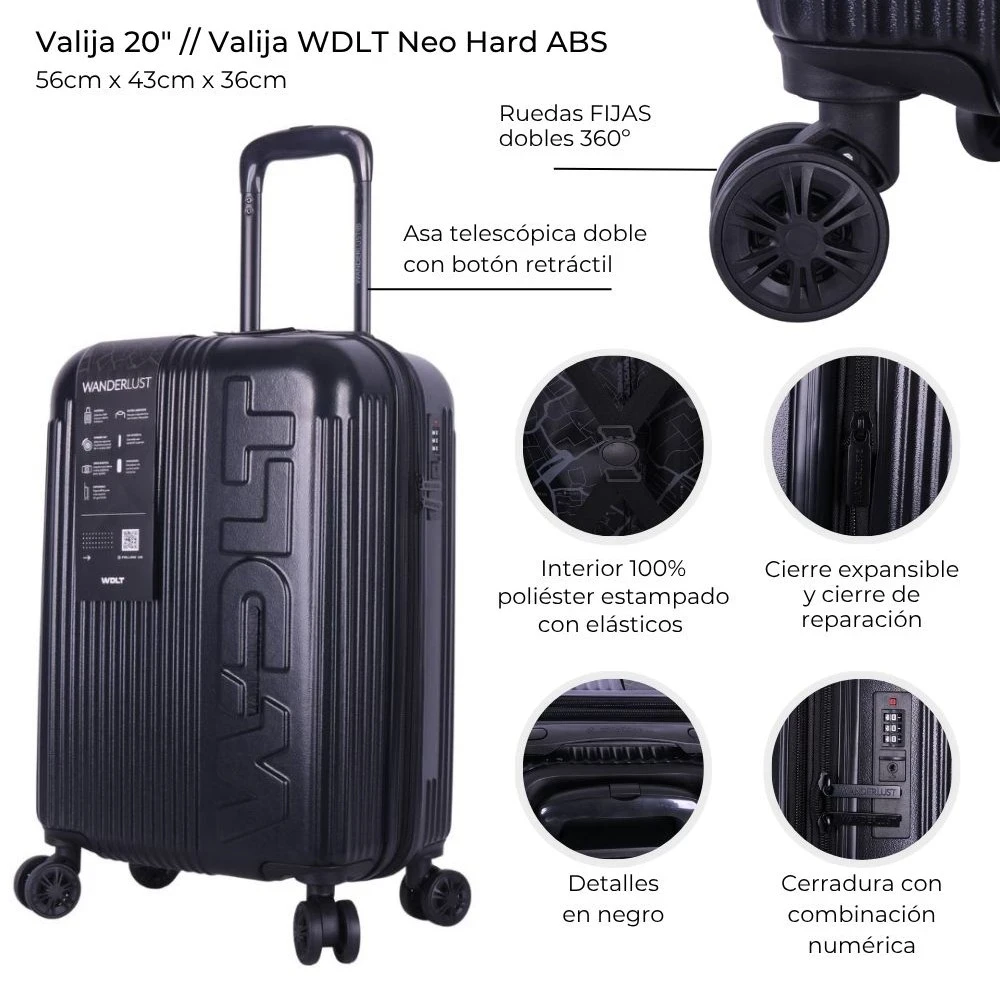 VALIJA 20" WDLT NEO HARD ABS 2