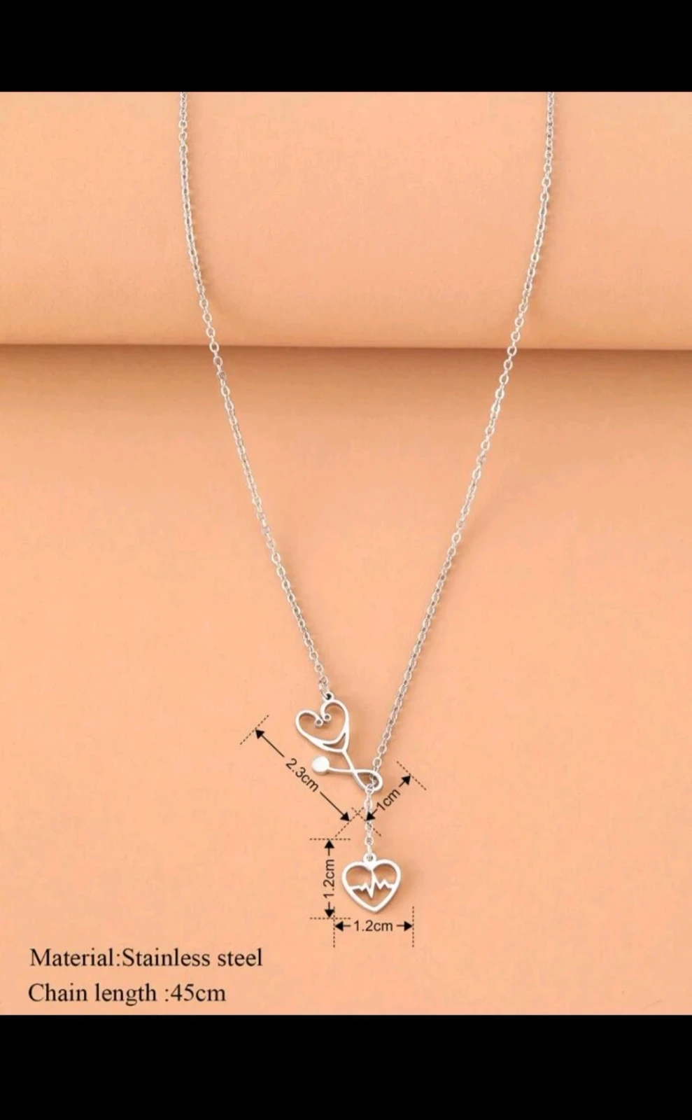 Collar colgante diseño de estetoscopio 🩺 5