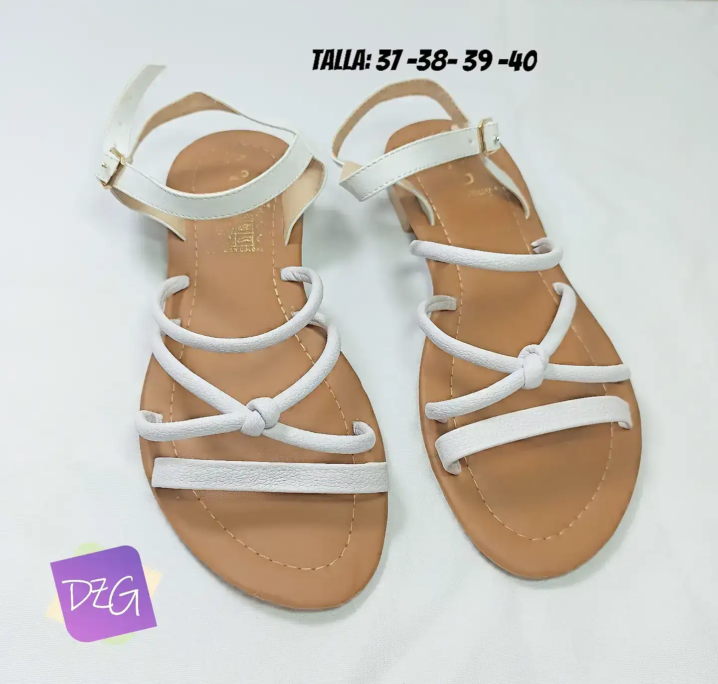 Sandalias dama con agarre de cuerdas 