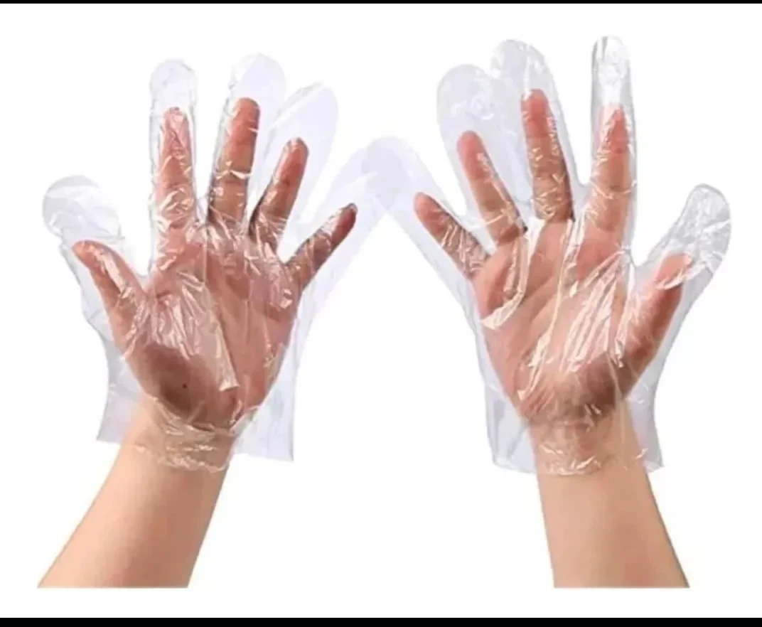 guantes plásticos desechable paquete por 100 pcs