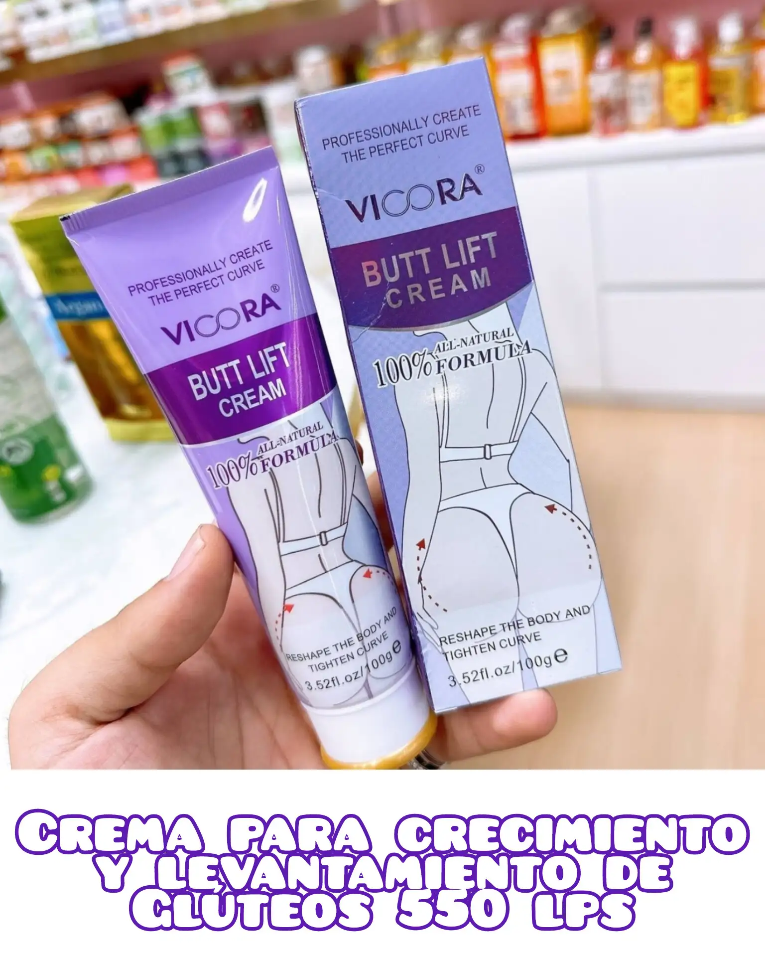 Crema para el crecimiento de las Pompas y Busto