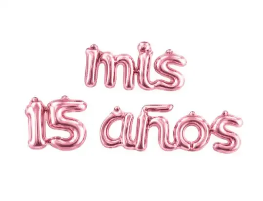 Globo frase "Mis 15 Años"