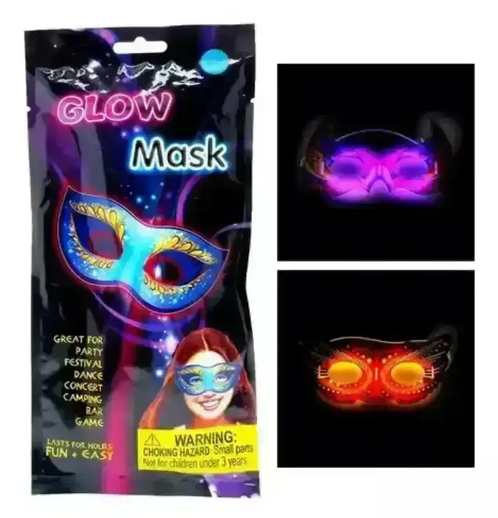 Máscara antifaz de neon 