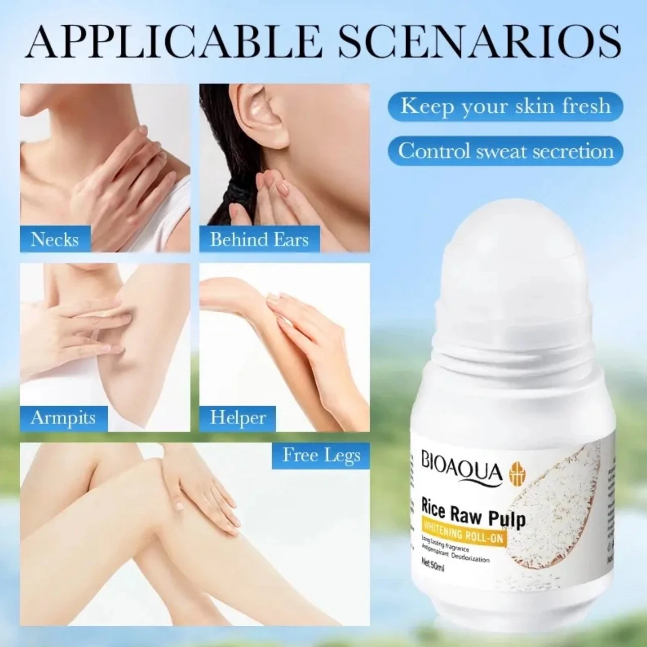 Desodorante de Arroz Blanqueador Bioaqua  3