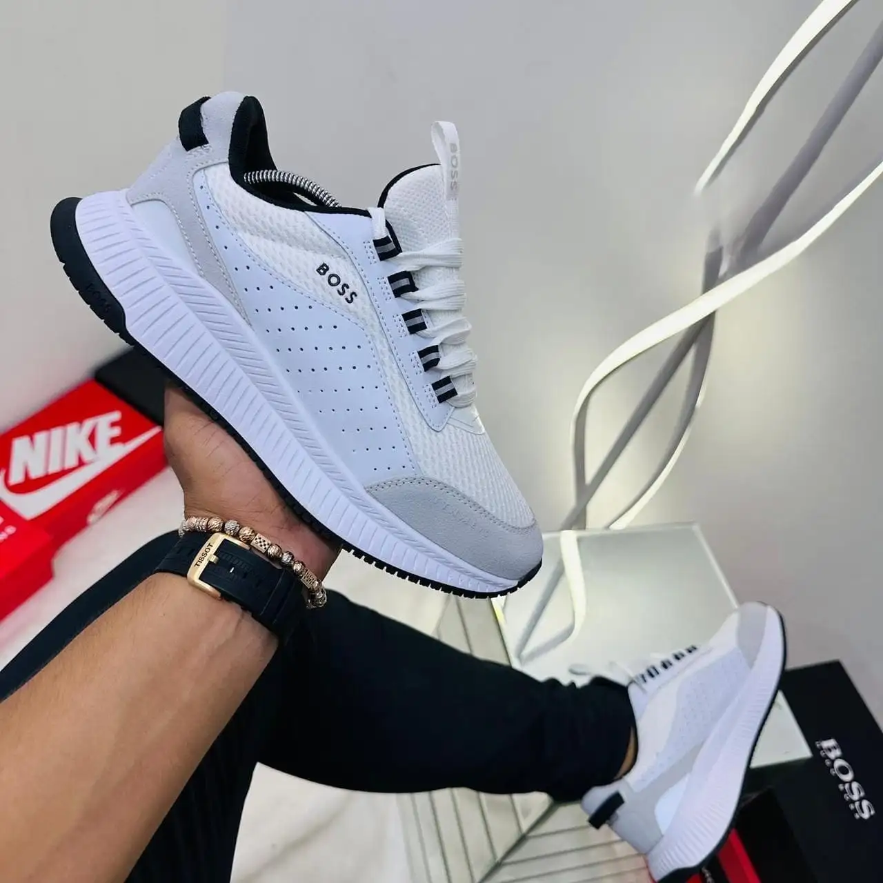 Tenis Hugi Boss Blanco Caballero 
