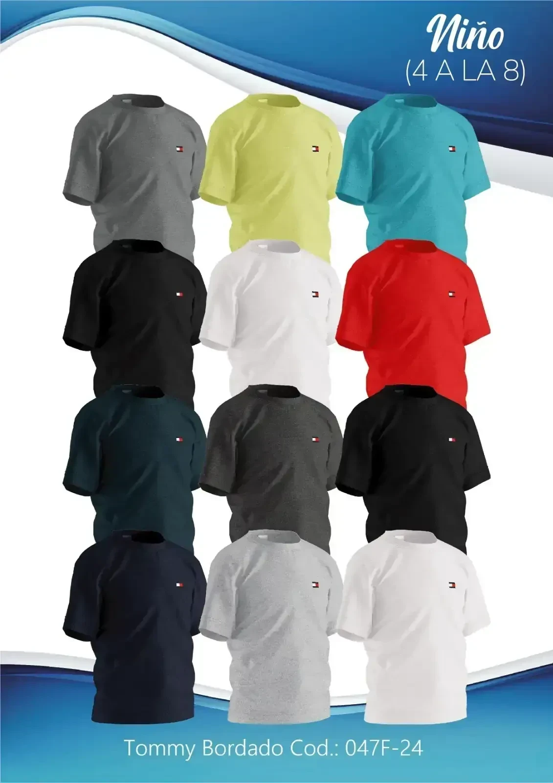 TOMMY BORDADO UNICOLOR (047F-24)