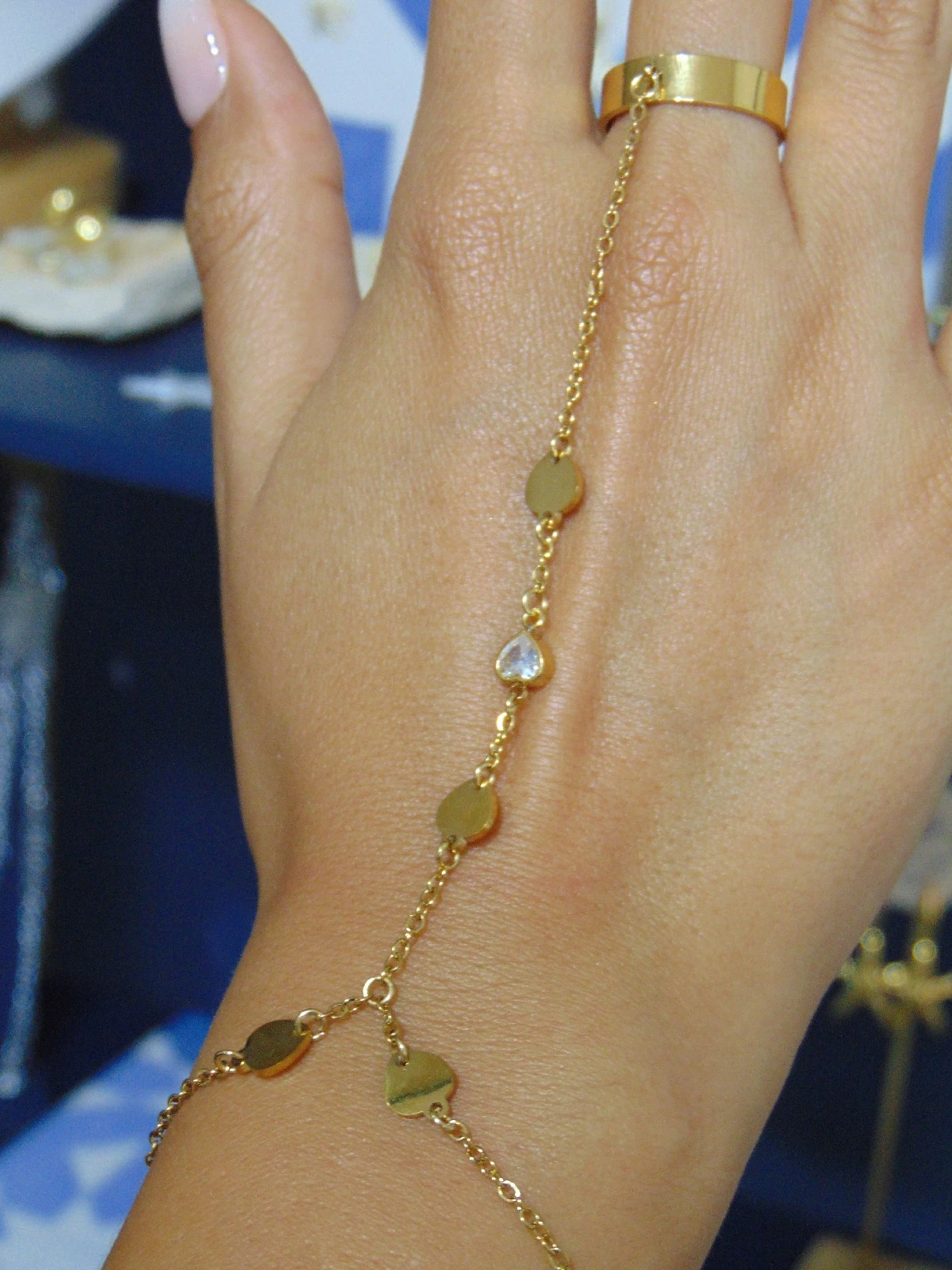 PULSERA ACERO DOR CON ANILLO 3