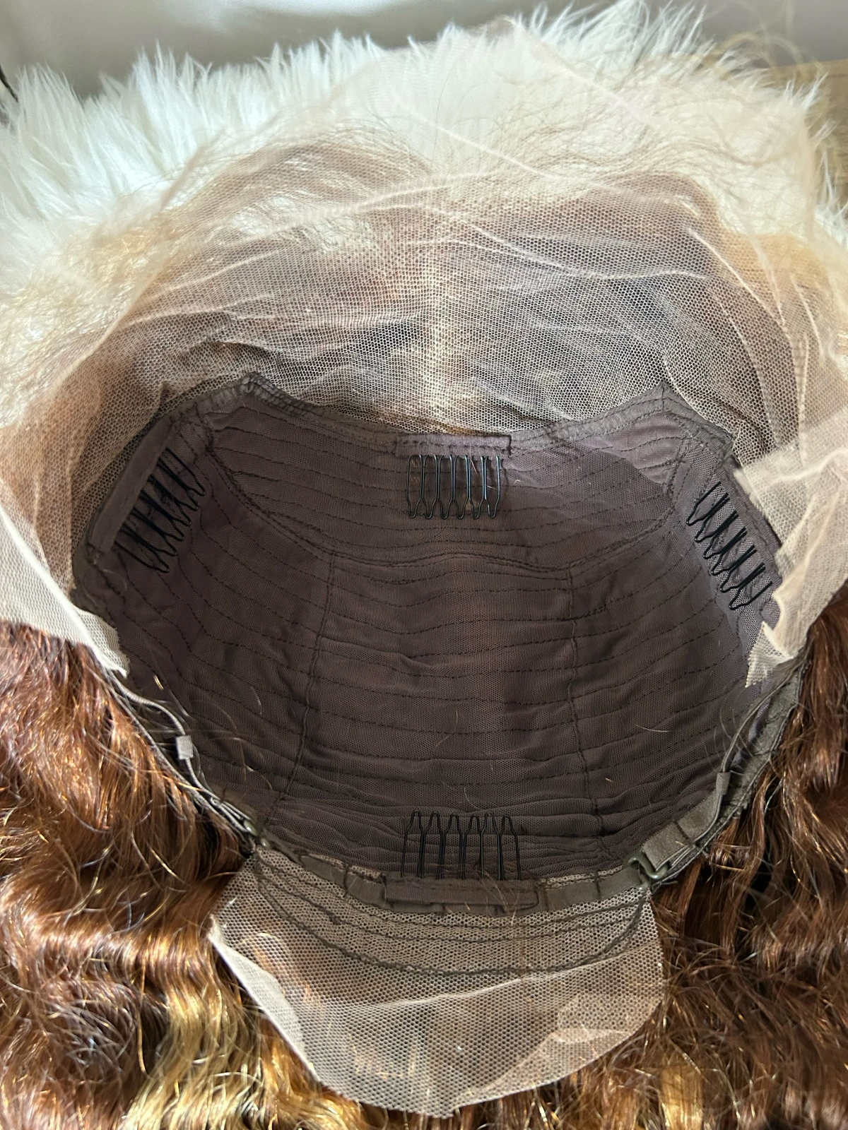 Peluca rizada 20 pulgadas, frontal lace 13x4 #4/27   4