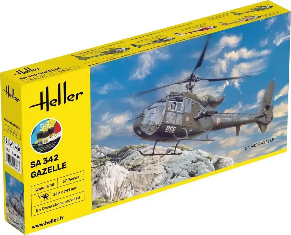 1/48 Heller STARTER KIT SA 342 Gazelle