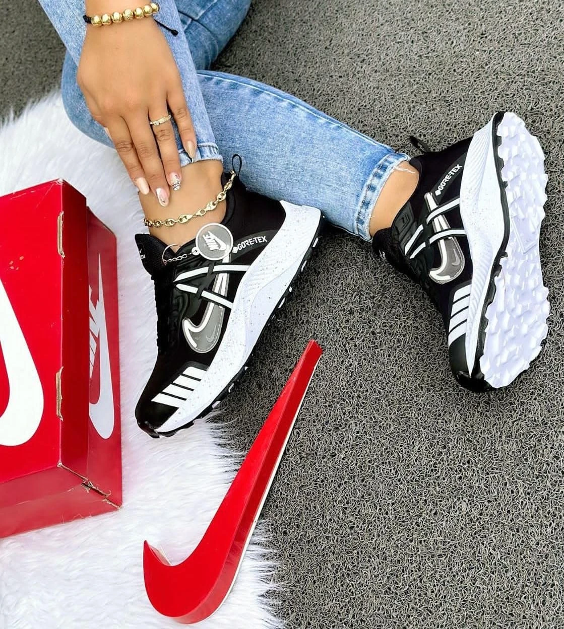 Tenis Dama Negro Gris